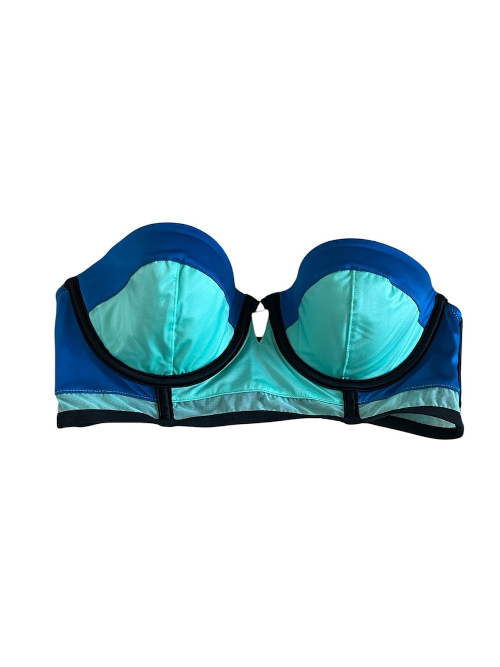 Victoria's Secret Blue and Aqua Strapless Push-Up Bra